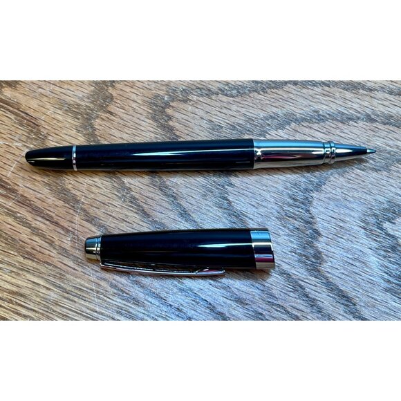 Vintage NEW  Cross Aventura Rollerball Pen - Onyx Black Chrome Trim - AT0155-1 - Picture 9 of 10